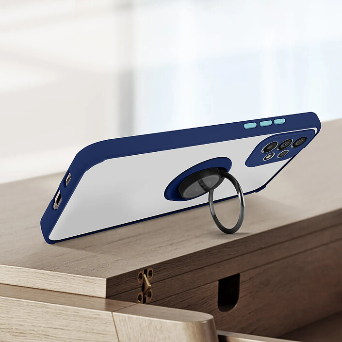 Avizar Coque pour Galaxy A53 5G Antichoc avec Anneau Magnétique Rotatif Bleu nuit pas cher