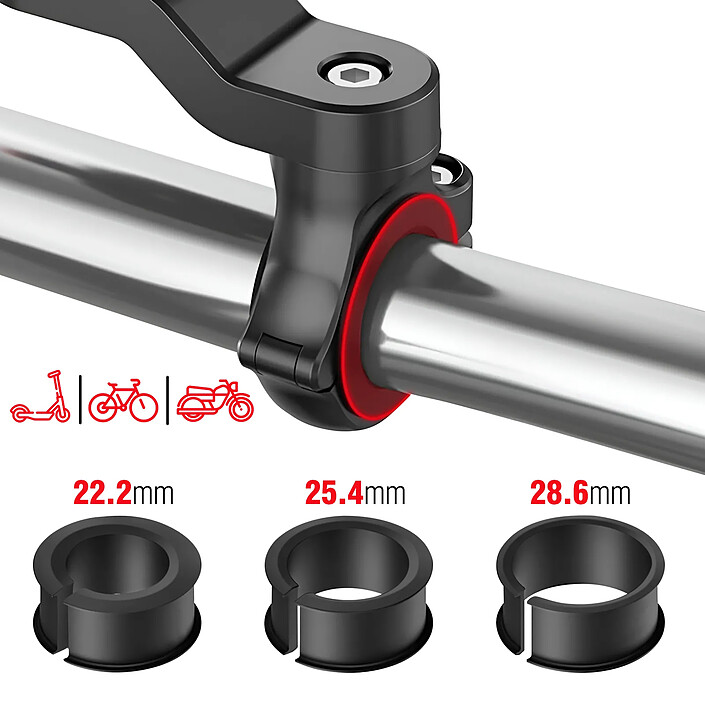 Avizar Support Vélo / Moto / Trottinette pour Smartphone avec Fixation Guidon Noir pas cher