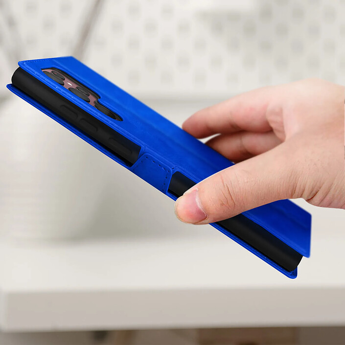Avizar Housse pour Samsung Galaxy S22 Ultra avec Clapet Double Fenêtre Support Vidéo pas cher