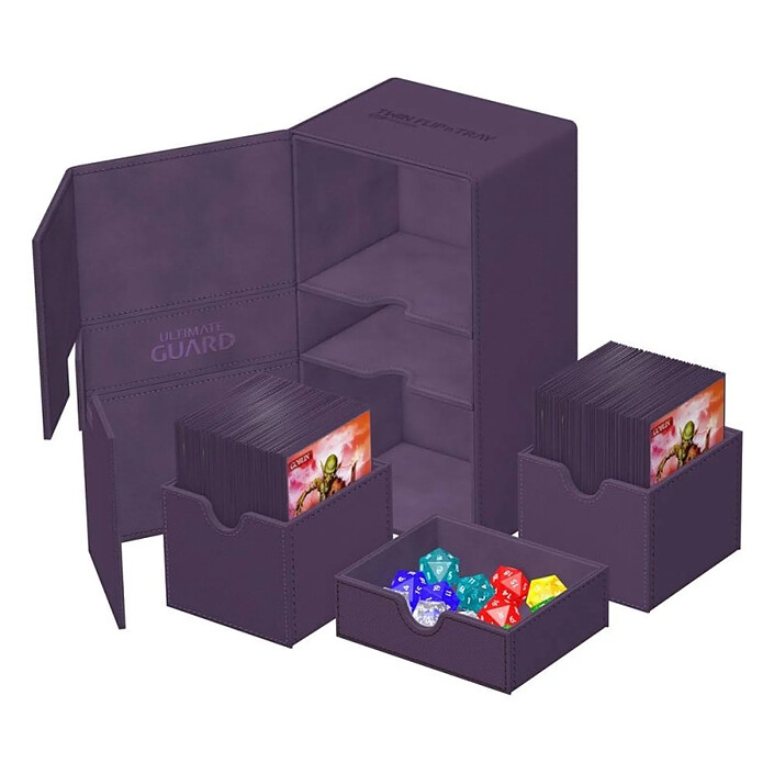 Ultimate Guard - Twin Flip`n`Tray 200+ XenoSkin Monocolor Violet pas cher
