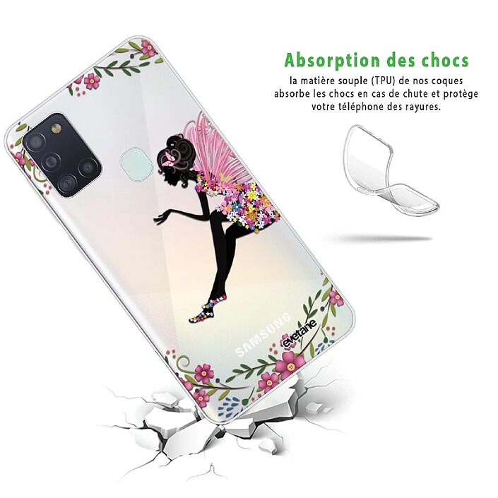 Avis Evetane Coque Samsung Galaxy A21S 360 intégrale transparente Motif Fée Fleurale Tendance .