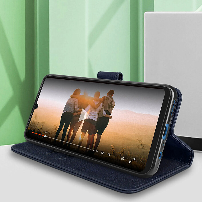 Avis Avizar Housse pour Honor X7 Clapet Portefeuille Fonction Support Vidéo Bleu