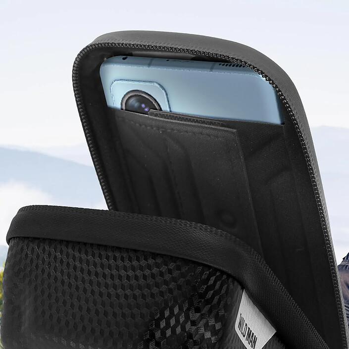 Avis Wildman Support Vélo Fibre Carbone pour Smartphone avec Housse Étanche Noir