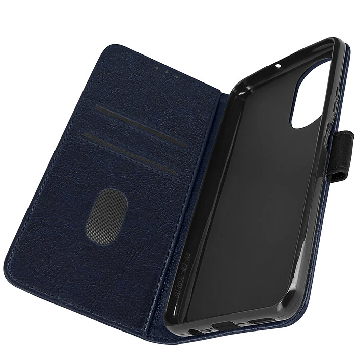 Avizar Housse pour Honor X7 Clapet Portefeuille Fonction Support Vidéo Bleu