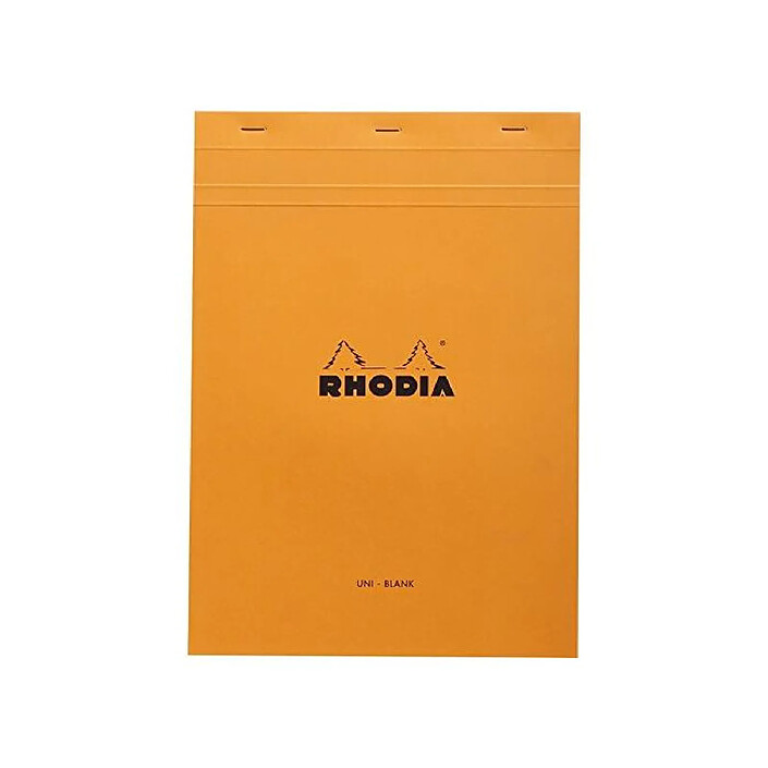 RHODIA Bloc agrafé N°18 21x29,7 cm 80 feuillets uni 80g - Orange