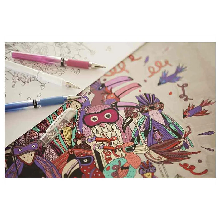 Avis UNI-BALL Stylo roller à encre gel SIGNO broad UM-153, étui de 4