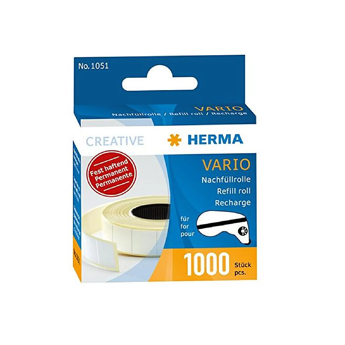 HERMA Rouleau de 1000 recharge pour applicateur de pastille Vario Colle Permanent