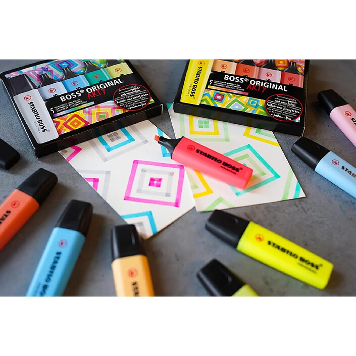 Acheter STABILO Etui de 5 de surligneurs BOSS ORIGINAL ARTY couleurs chaudes