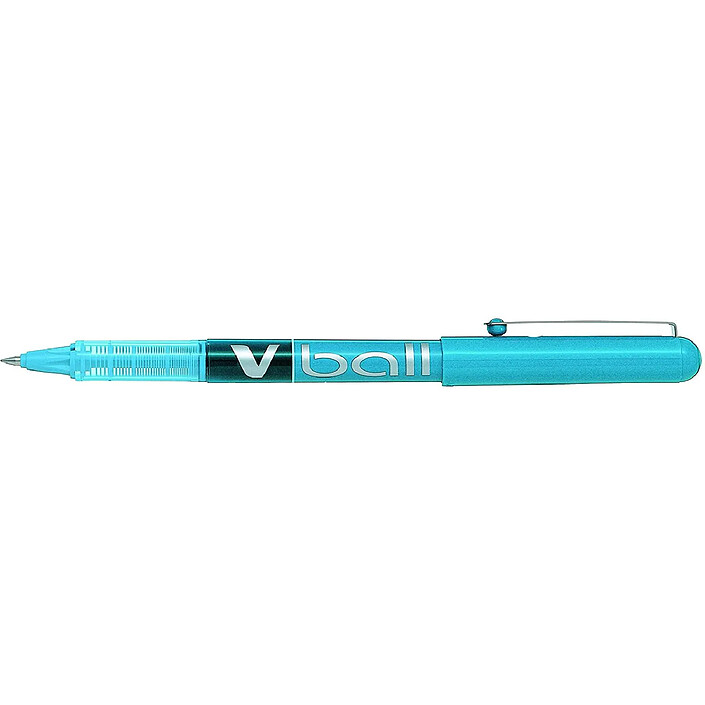 PILOT Stylo Roller V Ball VB5 Encre liquide pointe métal Fine Turquoise x 12