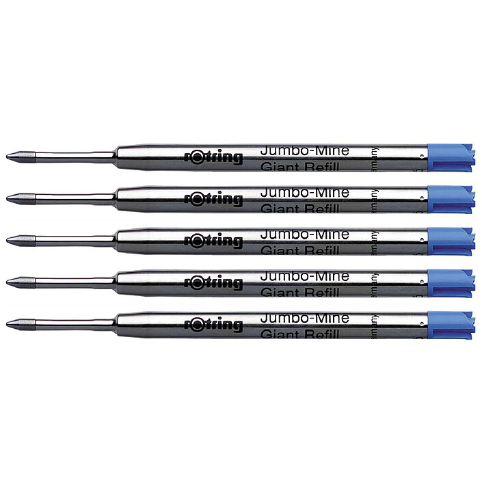 ROTRING Mine Jumbo Pour Stylo Bille Pointe Moyenne Bleu x 5