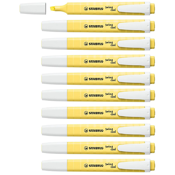 STABILO Surligneur swing cool Edition Pastel jaune pastel x 10