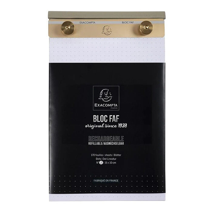 EXACOMPTA Bloc-notes 'BLOC FAF N°2 160 x 100 mm, Dots