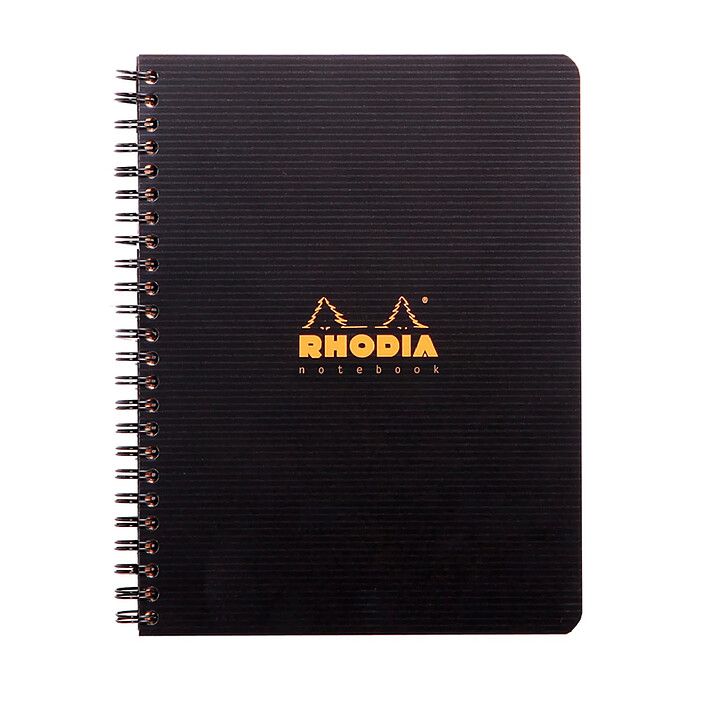 RHODIA Cahier à spirale 'Note Book', A5, ligné, noir