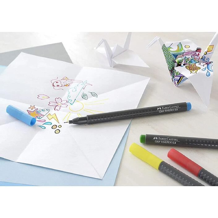 Avis FABER-CASTELL Etui de 20 Feutres Finepen Grip Pointe Superfine Assortis
