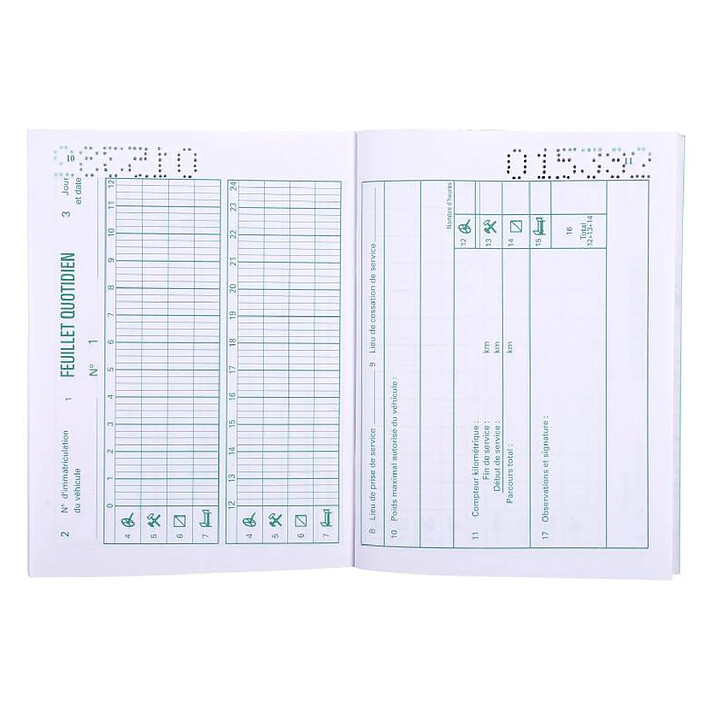 Avis EXACOMPTA Livret individuel de contrôle Conducteurs et convoyeurs de transports routiers Modèle officiel - Format 14,8x10,5 cm x 10