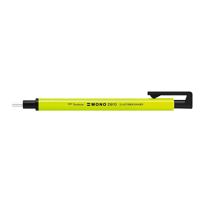 TOMBOW Stylo Gomme MONO zero pointe ronde 2,3 mm néon jaune x 6