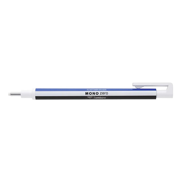 TOMBOW Stylo Gomme MONO zero classique pointe ronde 2,3 mm blanc/bleu/noir x 5