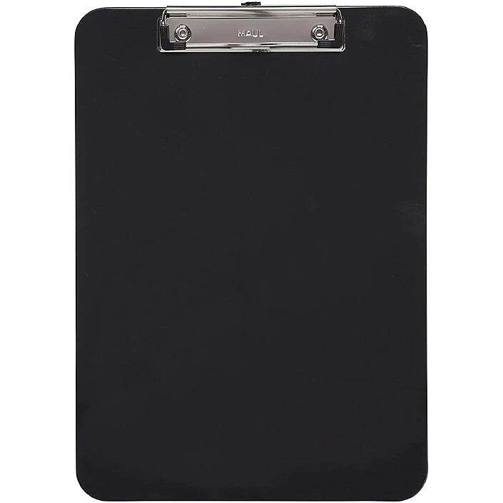 MAUL Porte-bloc plastique A4 avec clip nickelé Noir