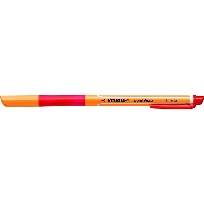 STABILO Stylo Roller encre Gel pointVisco pointe fine 0,5 mm Rouge x 10