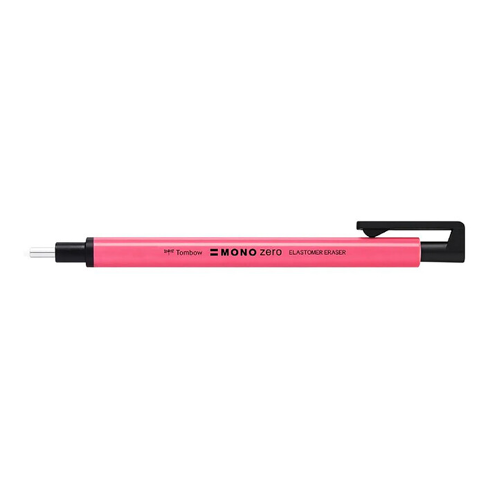 TOMBOW Stylo Gomme MONO zero pointe ronde 2,3 mm néon rose x 6
