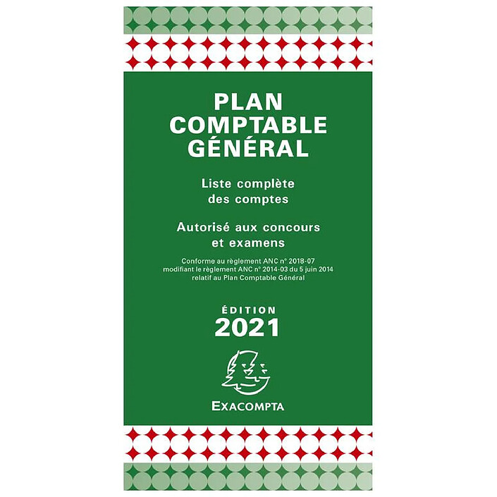 EXACOMPTA Plan comptable général avec couverture plastique 17,5x9cm