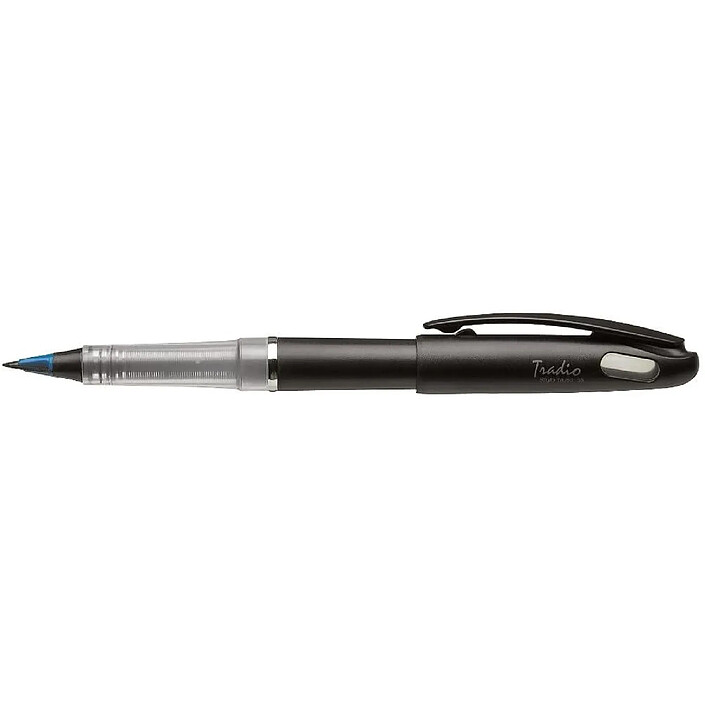 PENTEL Feutre plume Plastique Tradio RechargeableCrops Noir Trait Bleu