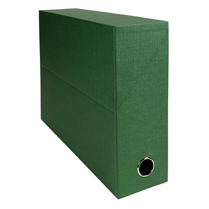 EXACOMPTA Boite transfert Dos 90mm papier toilé - Vert x 5