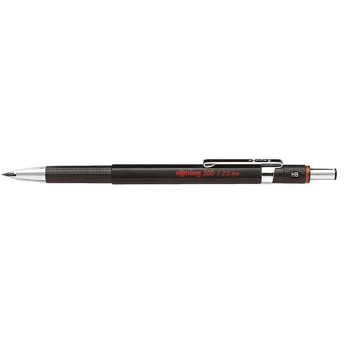ROTRING Portemine Héxagonal 300 mine 2 mm Noir
