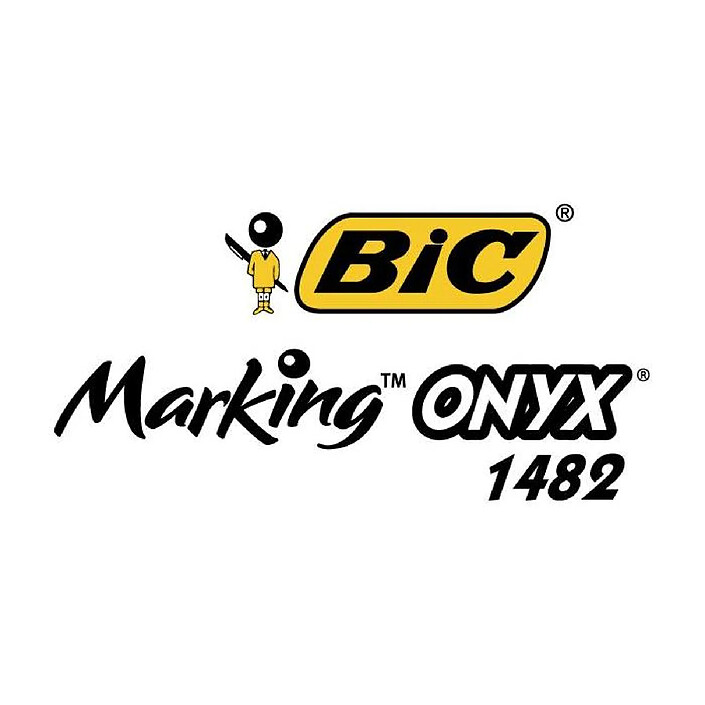 Avis BIC Marqueur Permanent MARKING ONYX 1482 Pointe Ogive Trait 1,5 mm Noir x 3