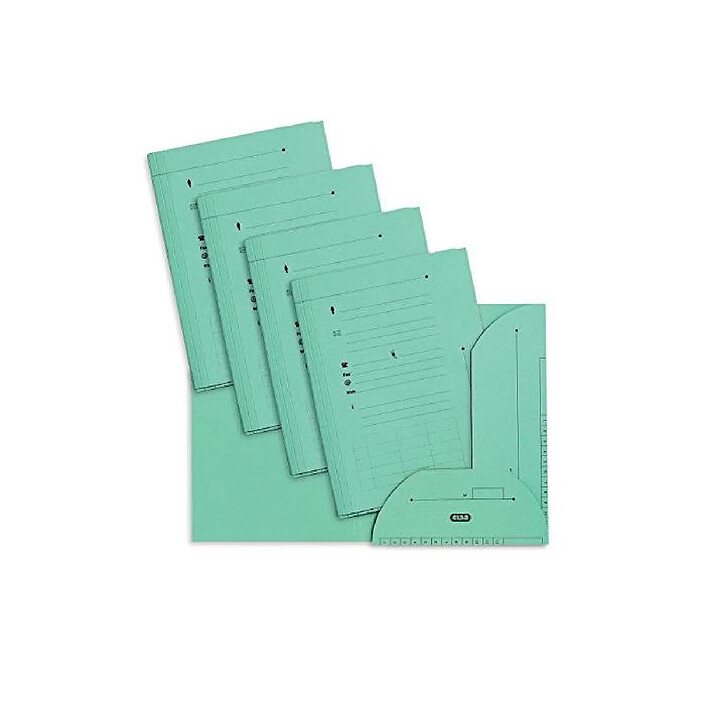 OXFORD Lot de 25 Sous dossiers chemise 2 rabats HV 240g Vert
