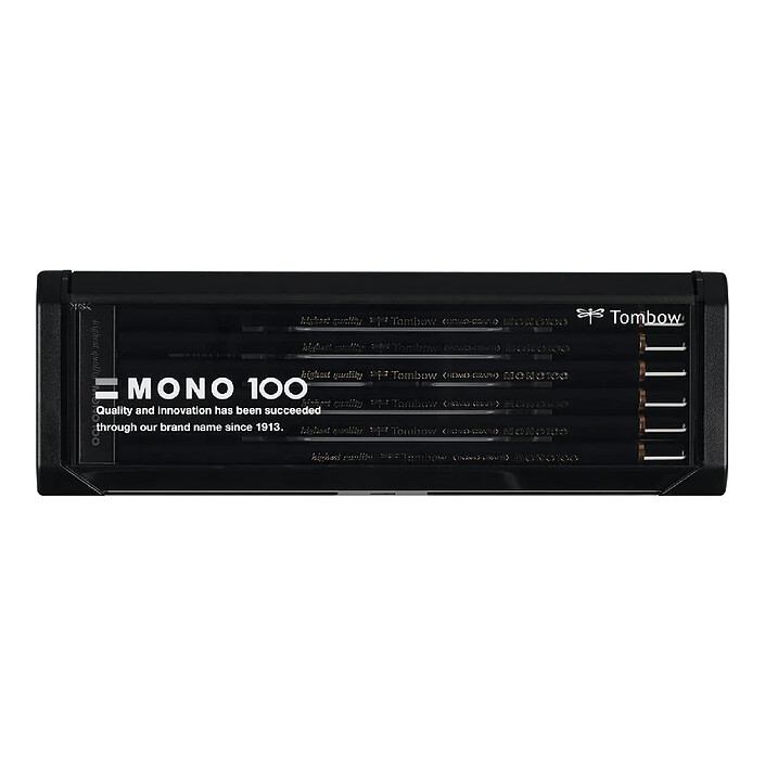 TOMBOW Crayon Graphite Haute Qualité MONO100 assortiment de 12 duretés différentes x 6