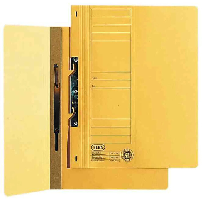 ELBA Paquet de 50 chemises suspendue à crochet, en carton, jaune