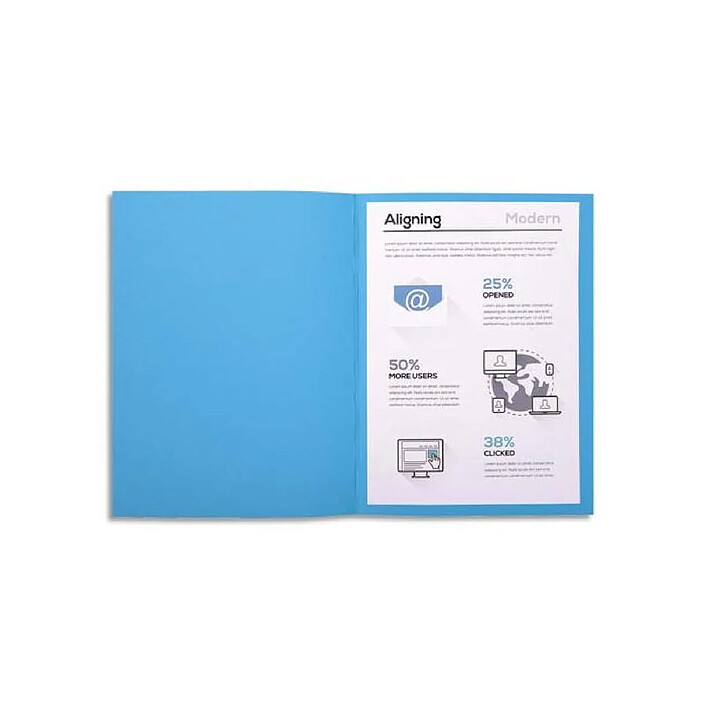 EXACOMPTA Paquet de 100 chemises Forever® 220 100% recyclé - 24x32cm - Bleu vif