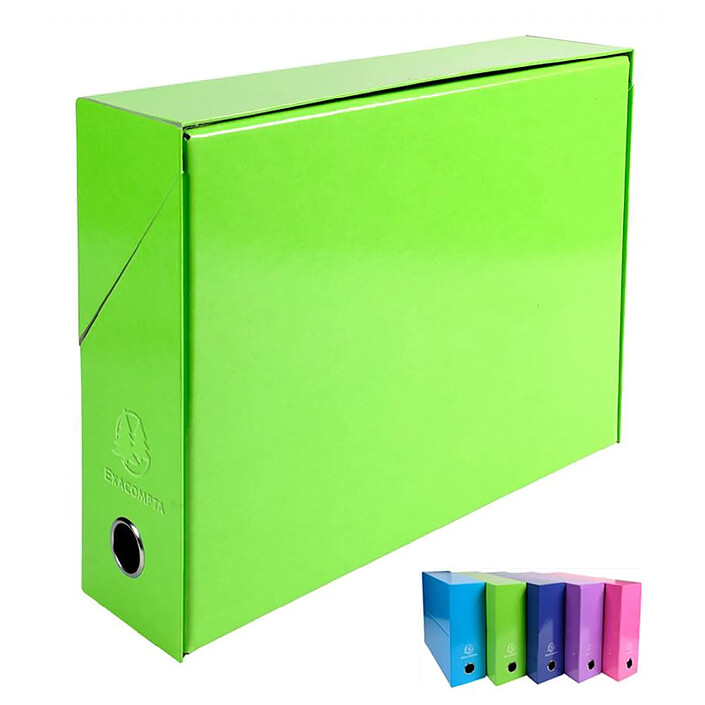 EXACOMPTA Boite transfert Dos 90mm IDERAMA couleur aléatoire x 5