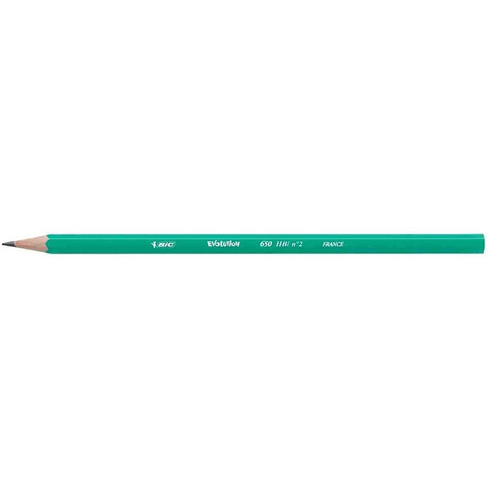 BIC Crayon papier graphite Hexagonal ECO EVOLUTION 650 Résine SANS bois HB x 12