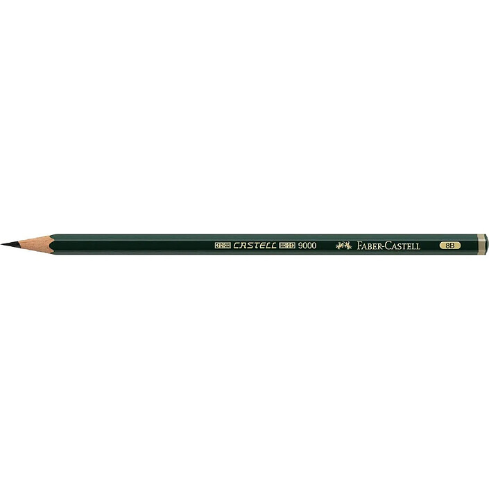 FABER-CASTELL Crayon papier 9000 hexagonal mine 2mm 8B x 12