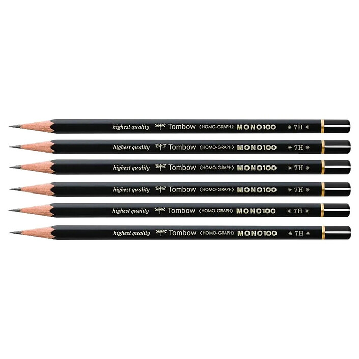TOMBOW Crayon Graphite Haute Qualité MONO 100 7H x 6