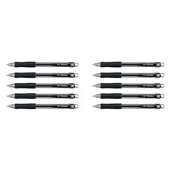 UNI-BALL Porte-mines Shalaku M5100 Grip 0,5mm Noir x 10