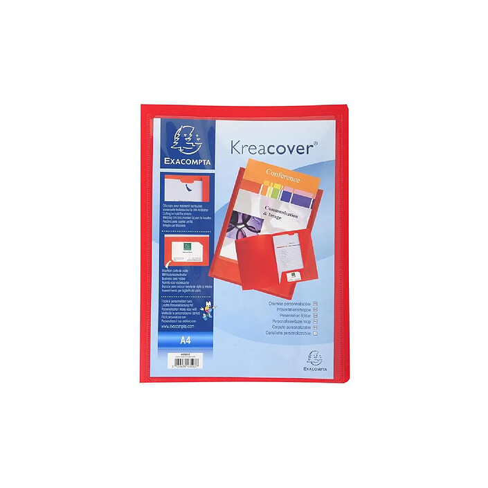 EXACOMPTA Chemise de présentation polypropylene souple krea cover A4 Rouge