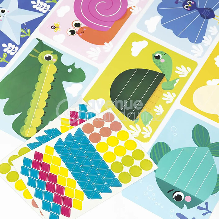 Avis AVENUE MANDARINE Boîte créa, Educativ', Lignes gommettes x 2