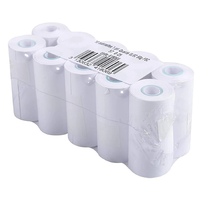 EXACOMPTA Bobine 1pli offset 60g 57x25x0 mm 6,5 mètres x 10