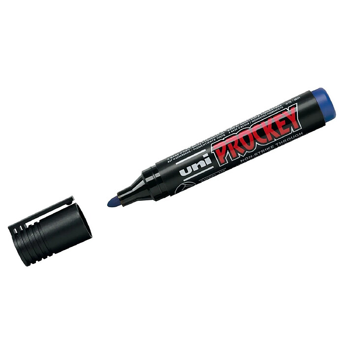 UNI-BALL Marqueur PROCKEY PM122 Pointe conique moyenne 1,8 - 2,2mm Bleu x 12