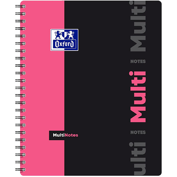 Avis OXFORD Cahier Spirale MULTINOTES A4+ 160P Perforées Lignée 7mm 90g coloris aléatoire
