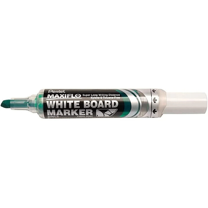 PENTEL Pochette de 4 Marqueurs tableaux blancs MAXIFLO MWL6 Noir Rouge Bleu Vert pas cher