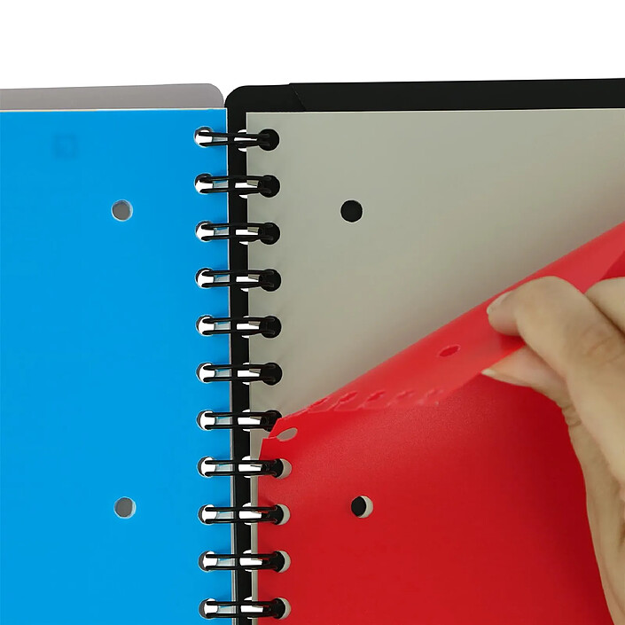 OXFORD Cahier Spirale MULTINOTES A4+ 160P Perforées Lignée 7mm 90g coloris aléatoire pas cher