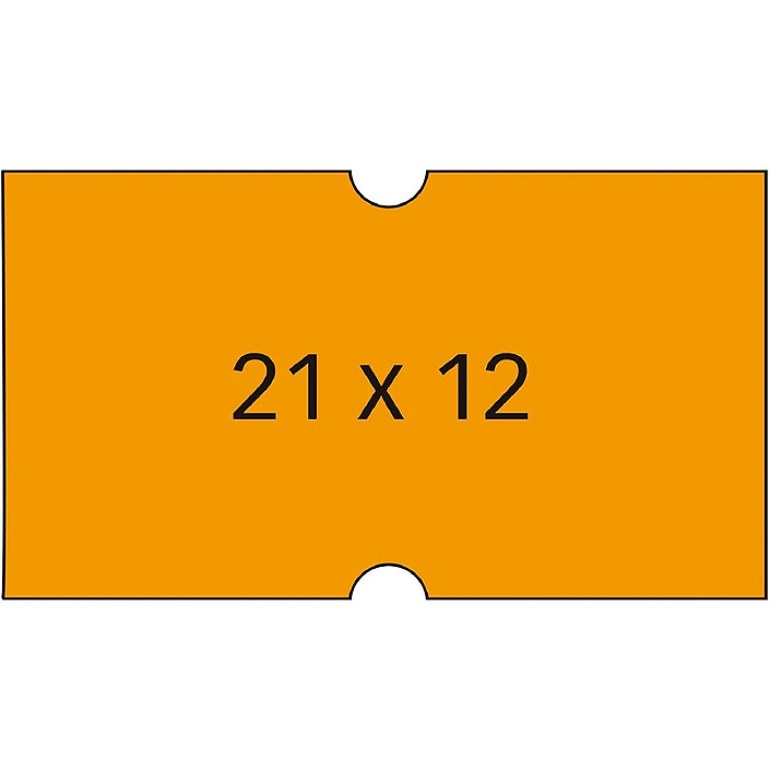 AGIPA Lot de 6 rouleaux de 1000 étiquettes enlevables 21x12 orange fluo rectangulaires