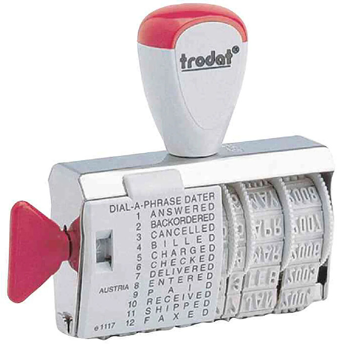 TRODAT Tampon Dateur -Multiformule 1117 Francais 12 Textes