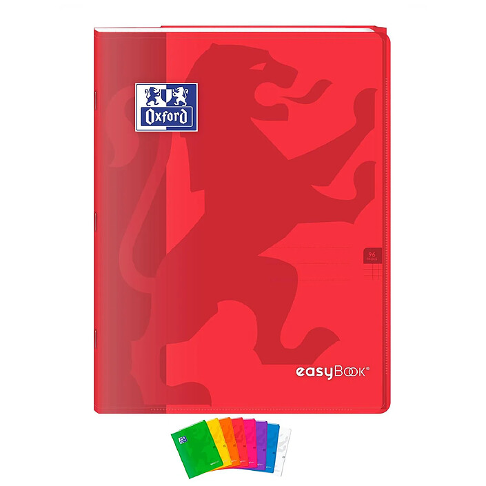 OXFORD Cahier easybook 24x32cm 96 pages petits carreaux 90g coloris aléatoires