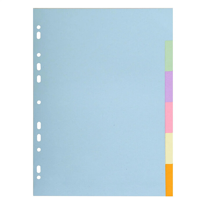EXACOMPTA Intercalaires carte pastel 170g Forever 6 positions - A4 - Teintes Pastel x 50