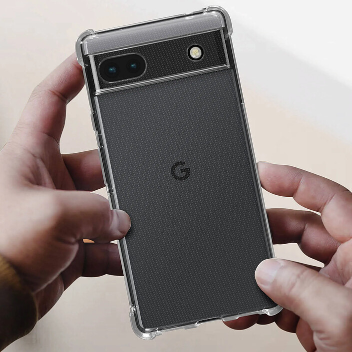Avizar Coque Google Pixel 6a Silicone Gel Coins Renforcés Transparent pas cher